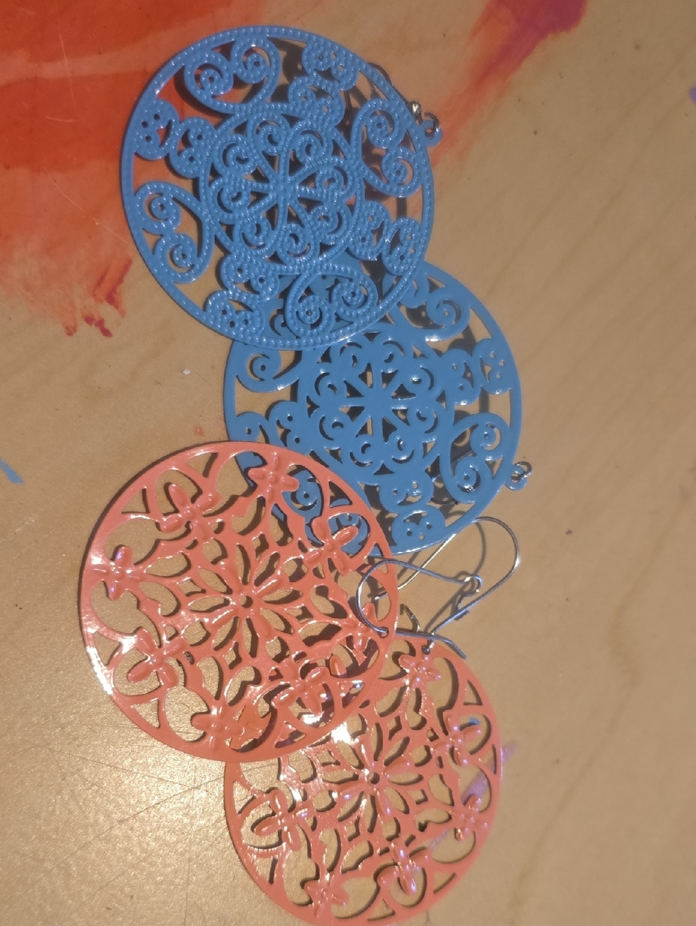 Two Pair Metal Earrings